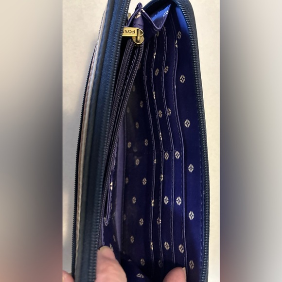 Vintage Fossil Multicolor Striped wristlet wallet - Picture 7 of 8